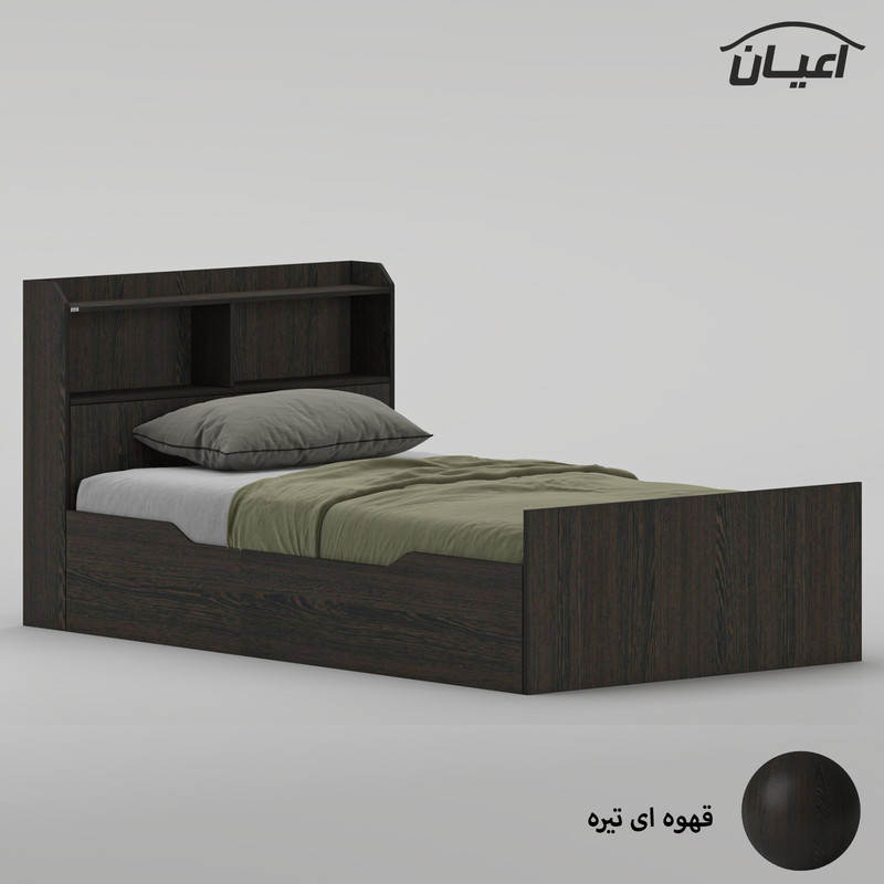 تختخواب ملامینه یک و نیم نفره کوچیل مدل KL987 سایز 120 * 200 سانتیمتر