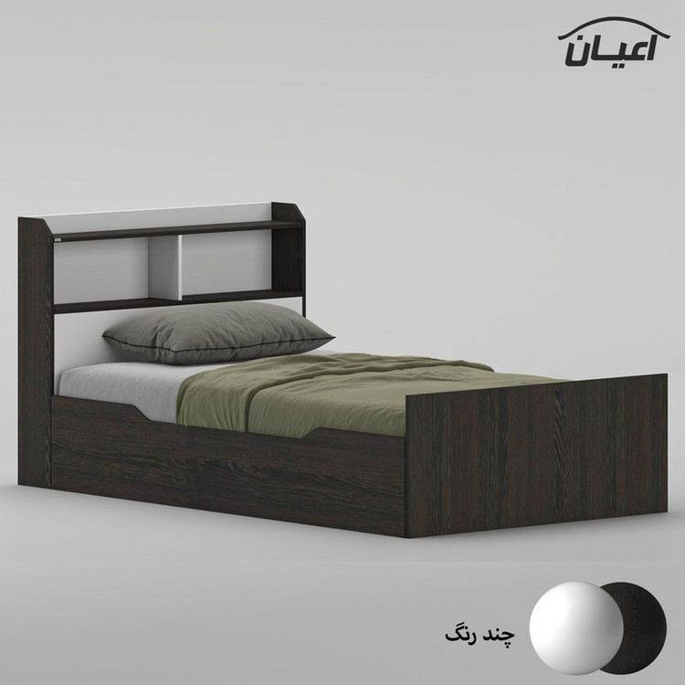 تختخواب ملامینه یک و نیم نفره کوچیل مدل KL987 سایز 120 * 200 سانتیمتر
