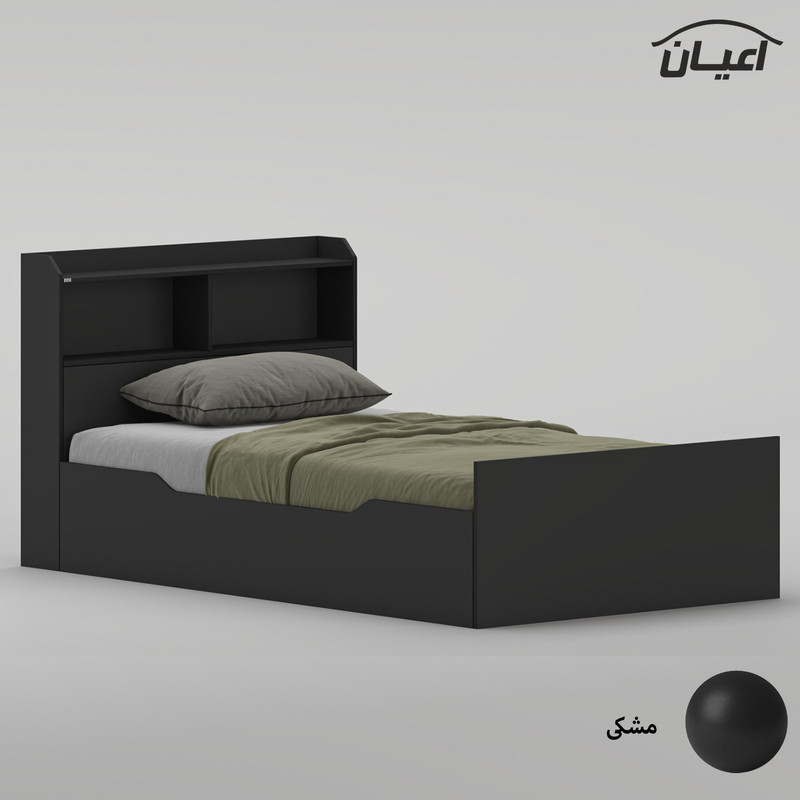 تختخواب ملامینه یک و نیم نفره کوچیل مدل KL987 سایز 120 * 200 سانتیمتر