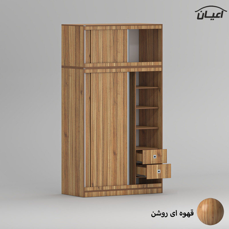 کمد لباس چندمنظوره کوچیل مدل KL963 طول 120 سانتی متر مجموعه دو عددی