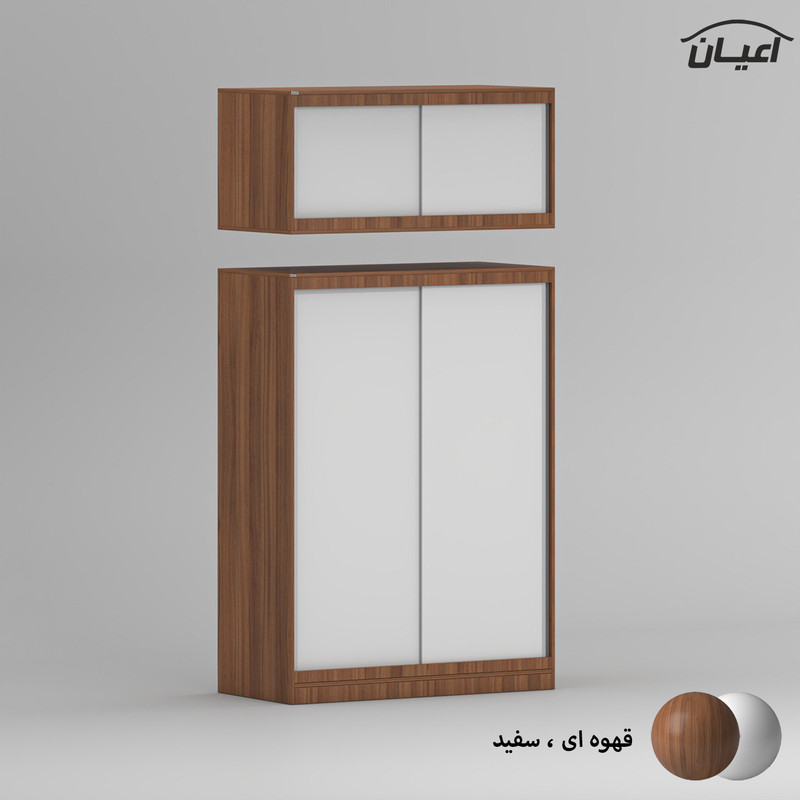 کمد لباس چندمنظوره کوچیل مدل KL963 طول 120 سانتی متر مجموعه دو عددی