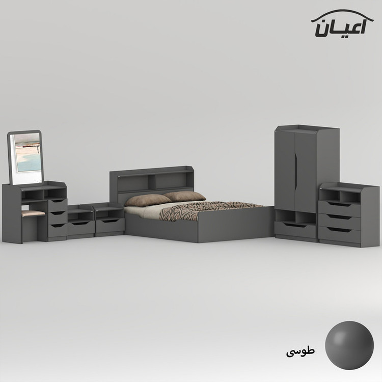 سرویس خواب ملامینه دو نفره کوچیل مدل KL998 سایز 160x200 سانتی متر مجموعه 6 عددی