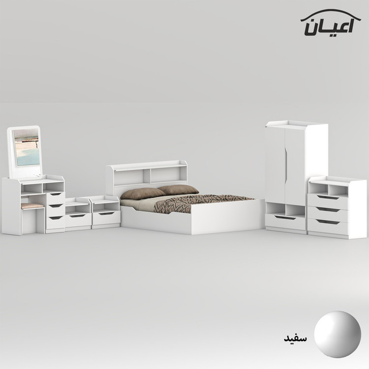 سرویس خواب ملامینه دو نفره کوچیل مدل KL998 سایز 160x200 سانتی متر مجموعه 6 عددی