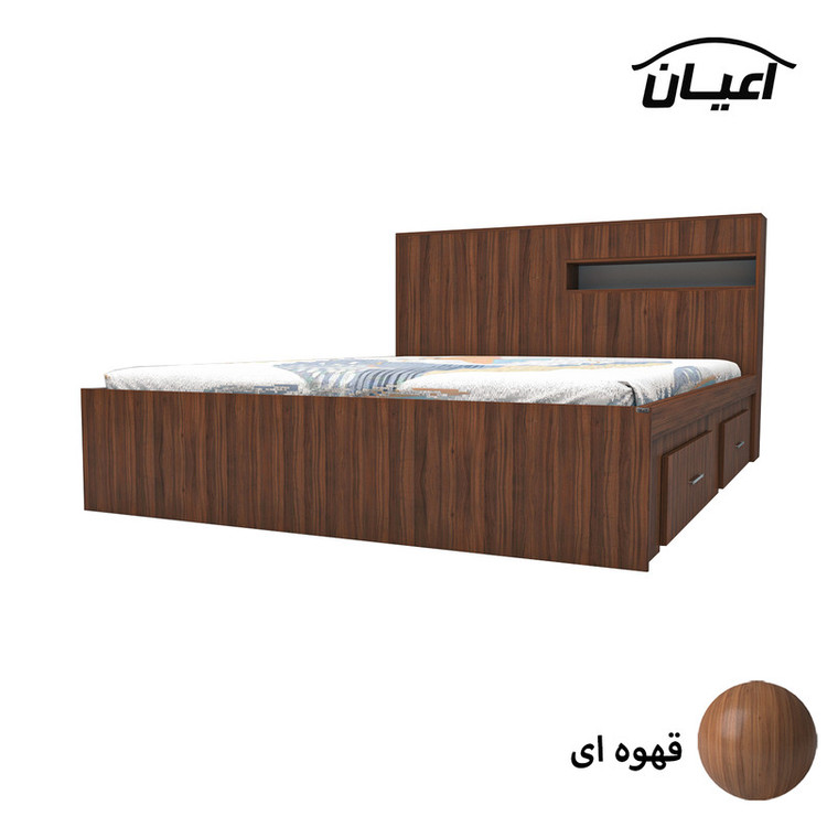 تخت خواب دونفره کوچیل مدل KL619 سایز 160x200 سانتی متر