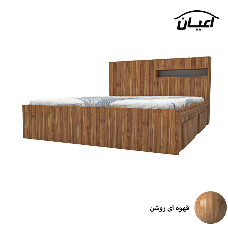 تخت خواب دونفره کوچیل مدل KL619 سایز 160x200 سانتی متر