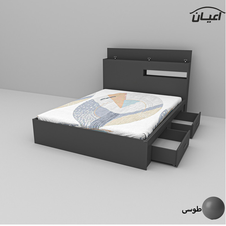 تخت خواب دونفره کوچیل مدل KL619 سایز 160x200 سانتی متر
