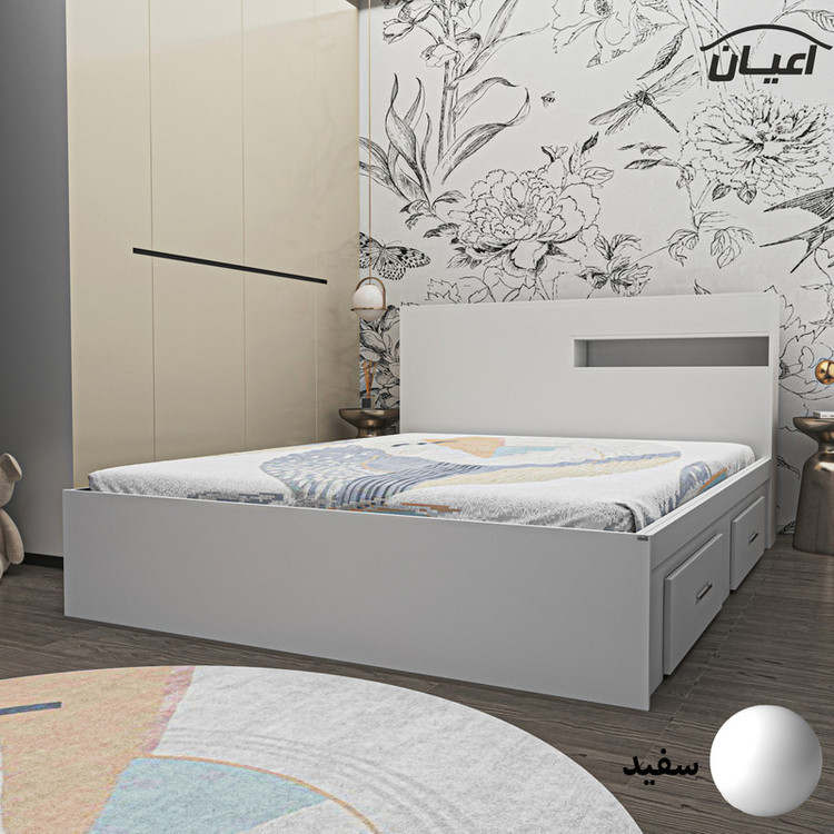 تخت خواب دونفره کوچیل مدل KL619 سایز 160x200 سانتی متر