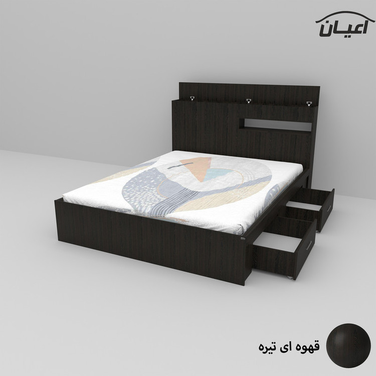 تخت خواب دونفره کوچیل مدل KL619 سایز 160x200 سانتی متر