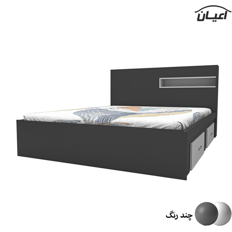 تخت خواب دونفره کوچیل مدل KL619 سایز 160x200 سانتی متر