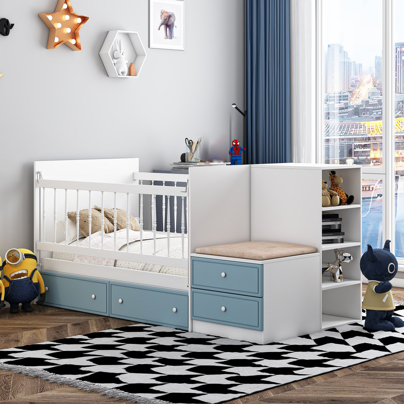 تختخواب کودک کوچیل مدل KL827 سایز 130 × 70