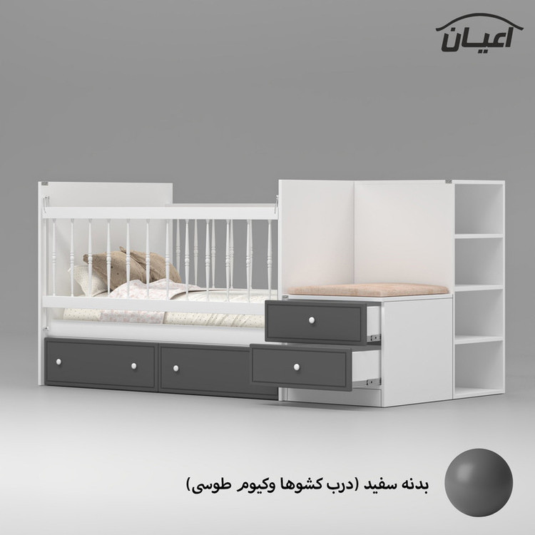 تختخواب کودک کوچیل مدل KL827 سایز 130 × 70