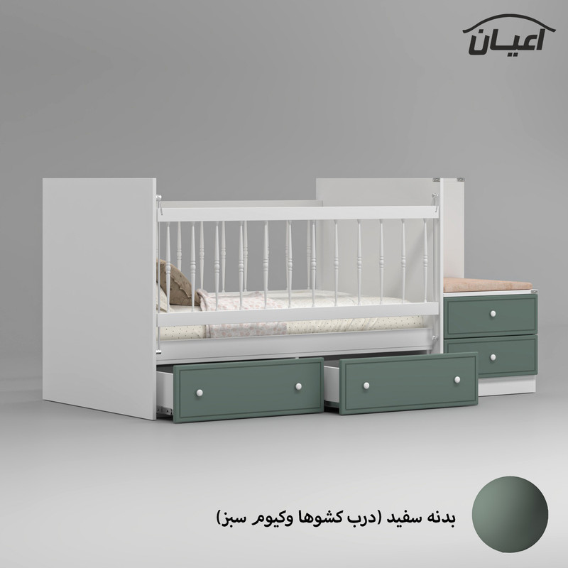تختخواب کودک کوچیل مدل KL827 سایز 130 × 70