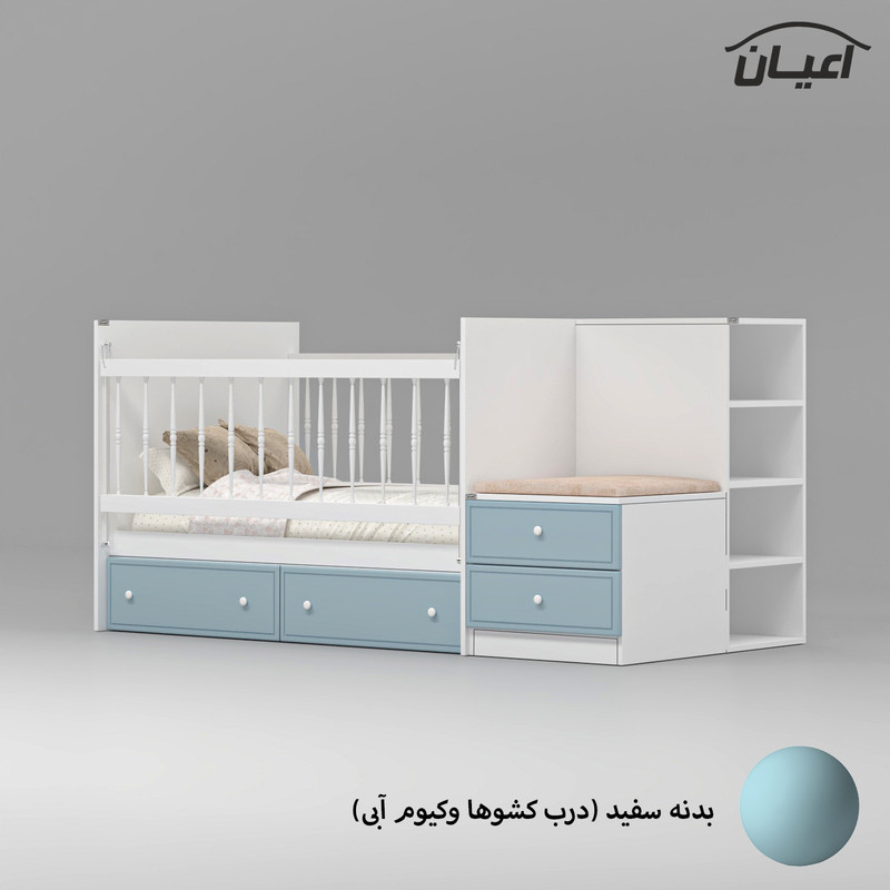 تختخواب کودک کوچیل مدل KL827 سایز 130 × 70