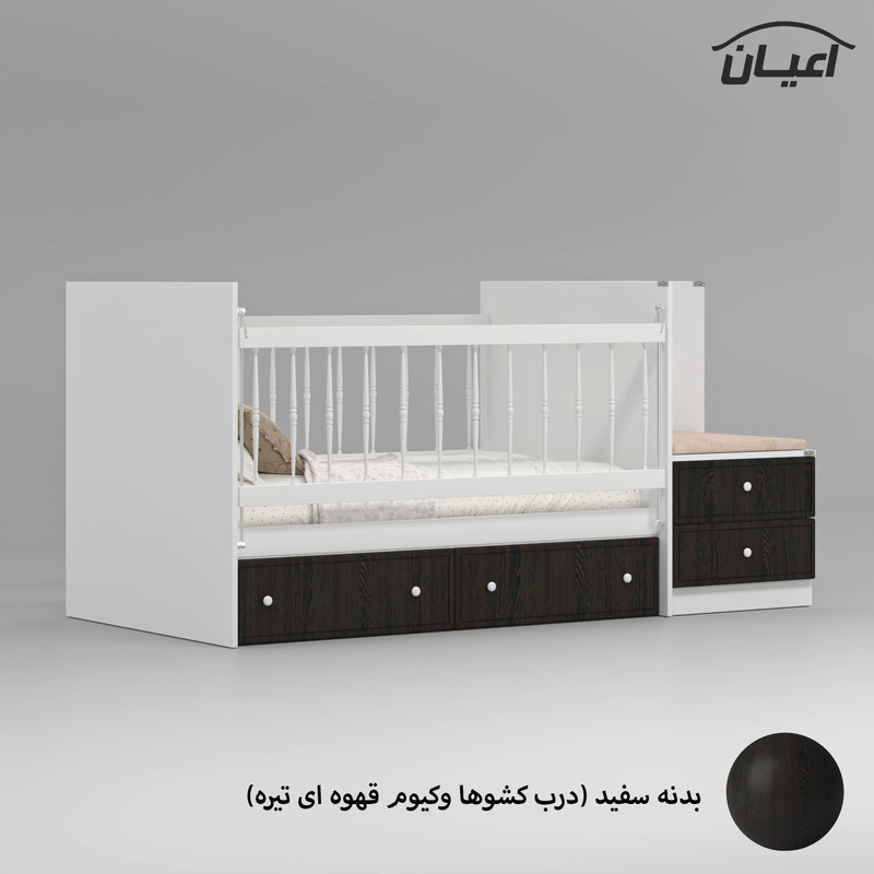 تختخواب کودک کوچیل مدل KL827 سایز 130 × 70