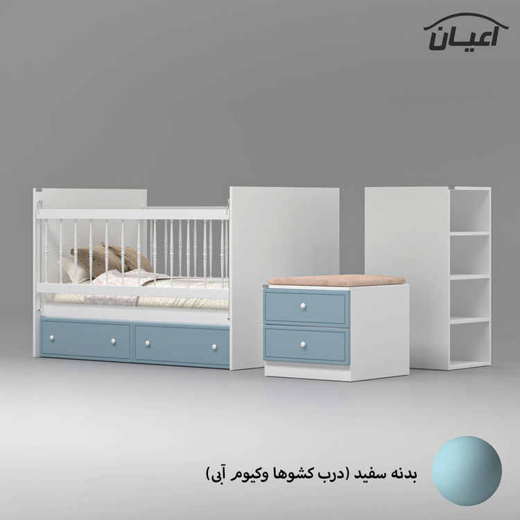 تختخواب کودک کوچیل مدل KL827 سایز 130 × 70