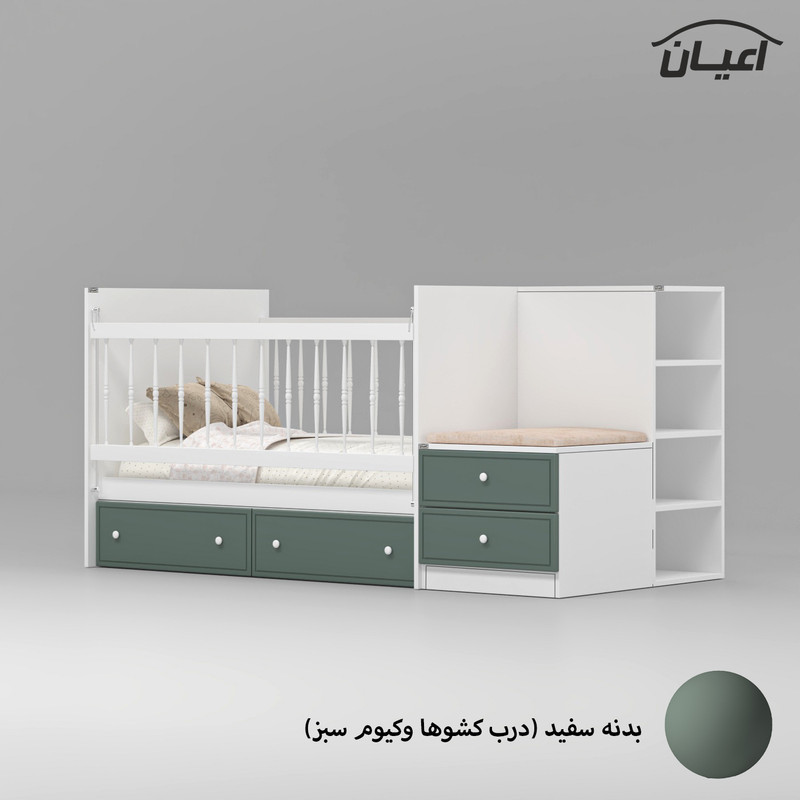 تختخواب کودک کوچیل مدل KL827 سایز 130 × 70