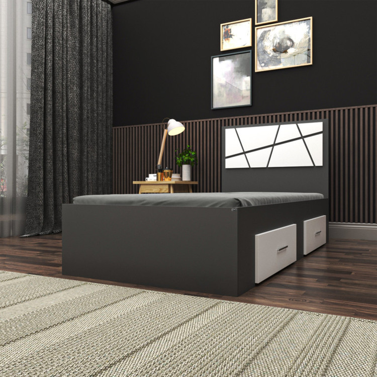تخت خواب یکنفره کوچیل مدل KL606 سایز 90x200 سانتی متر