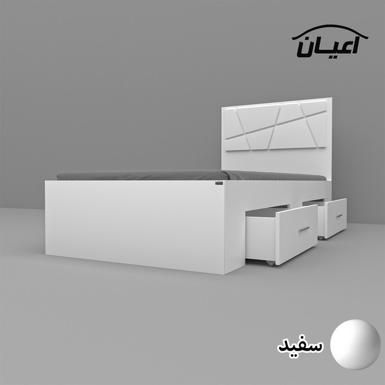 تخت خواب یکنفره کوچیل مدل KL606 سایز 90x200 سانتی متر