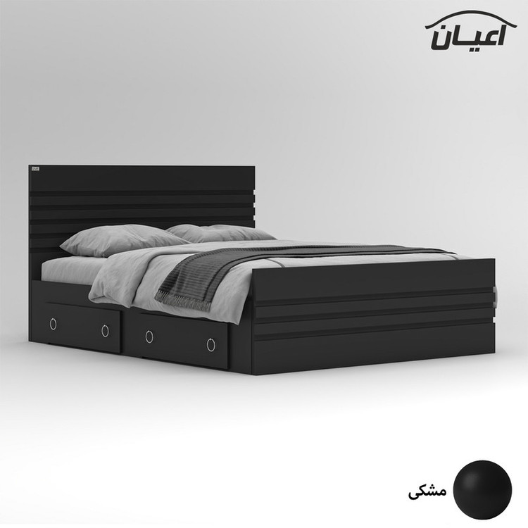 تخت خواب ملامینه دو نفره کوچیل مدل KL860 سایز 160x200 سانتی متر