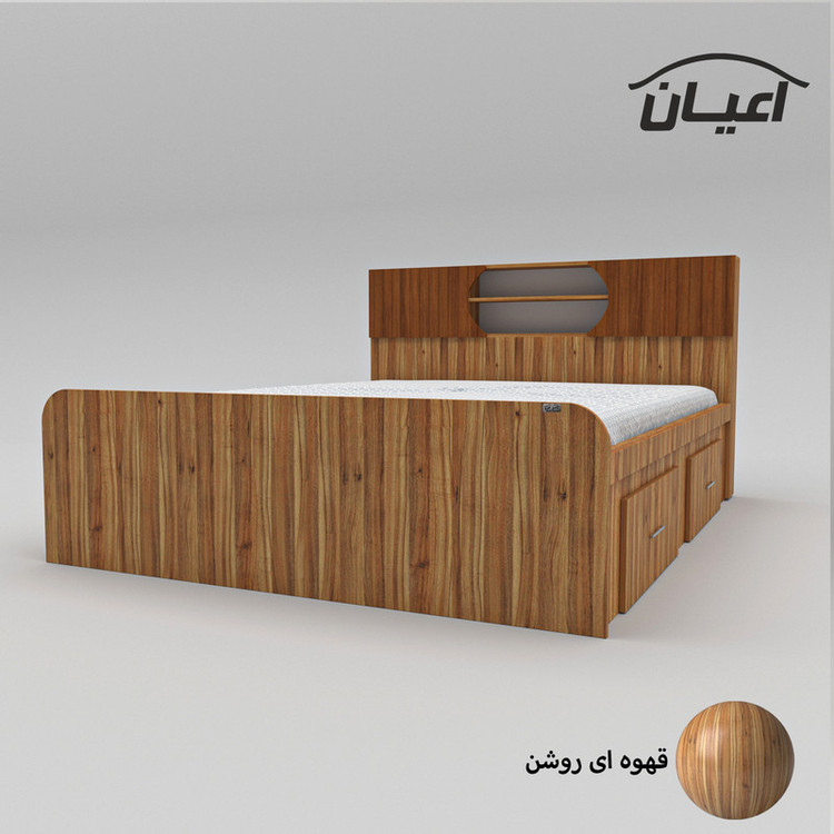تخت خواب دونفره کوچیل مدل KL515 سایز 160x200 سانتی متر