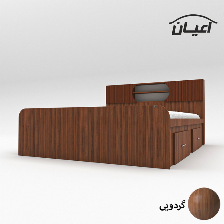 تخت خواب دونفره کوچیل مدل KL515 سایز 160x200 سانتی متر