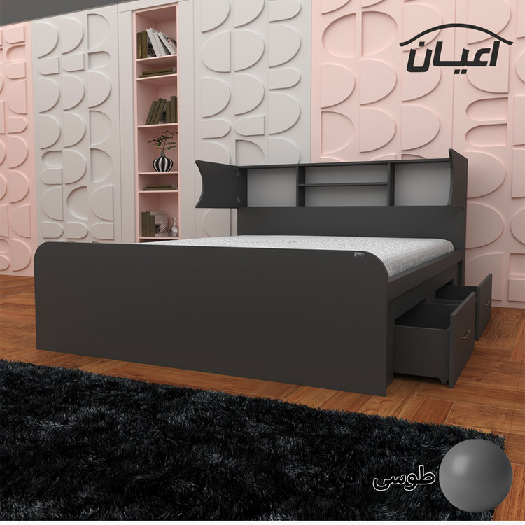 تخت خواب دونفره کوچیل مدل KL515 سایز 160x200 سانتی متر