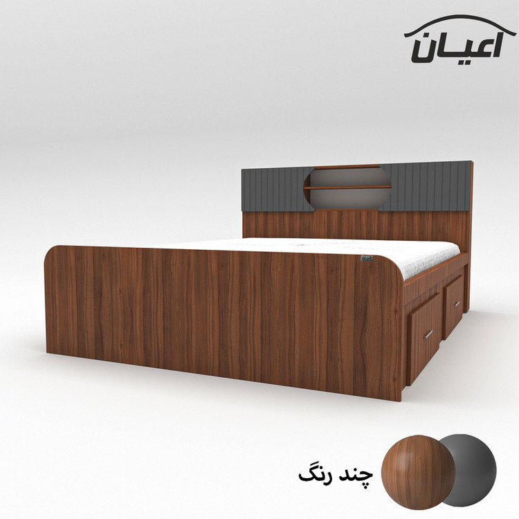 تخت خواب دونفره کوچیل مدل KL515 سایز 160x200 سانتی متر