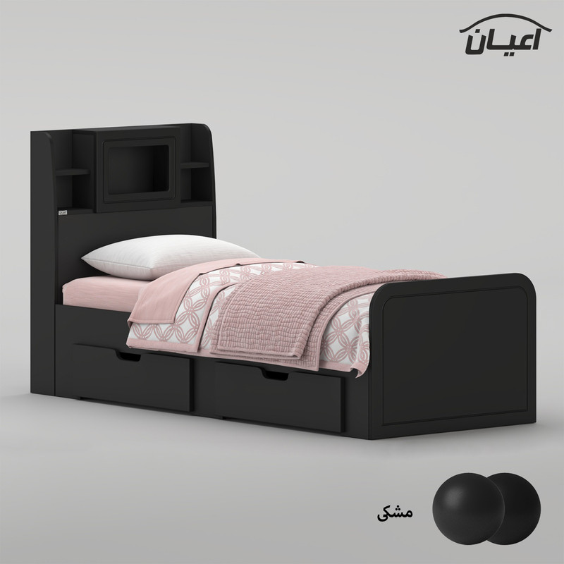 تخت خواب ملامینه یک نفره کوچیل مدل KL980 سایز 80x180 سانتی متر