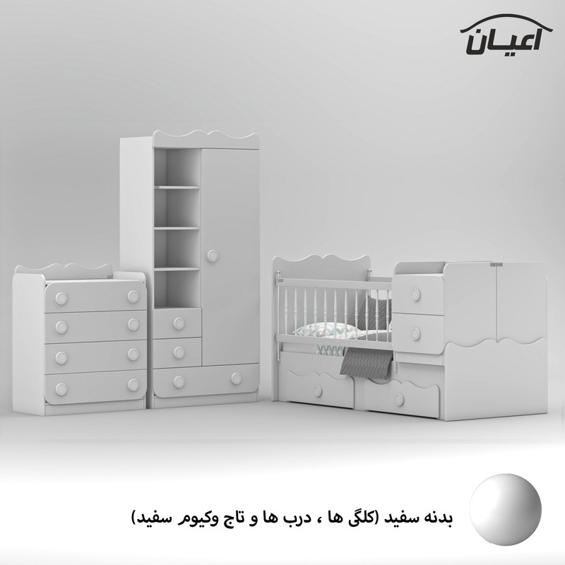 سرویس خواب کودک و نوزاد کوچیل مدل KL893 مجموعه سه عددی