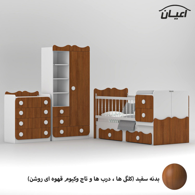 سرویس خواب کودک و نوزاد کوچیل مدل KL893 مجموعه سه عددی