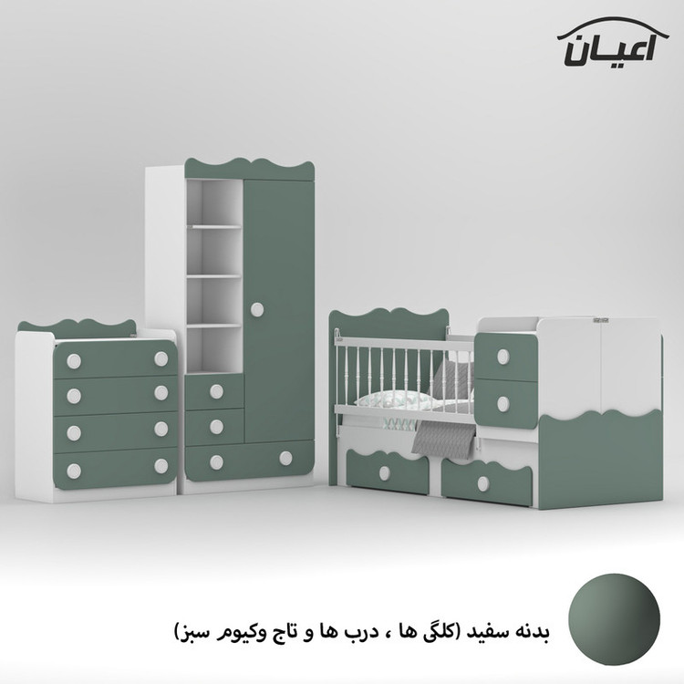 سرویس خواب کودک و نوزاد کوچیل مدل KL893 مجموعه سه عددی