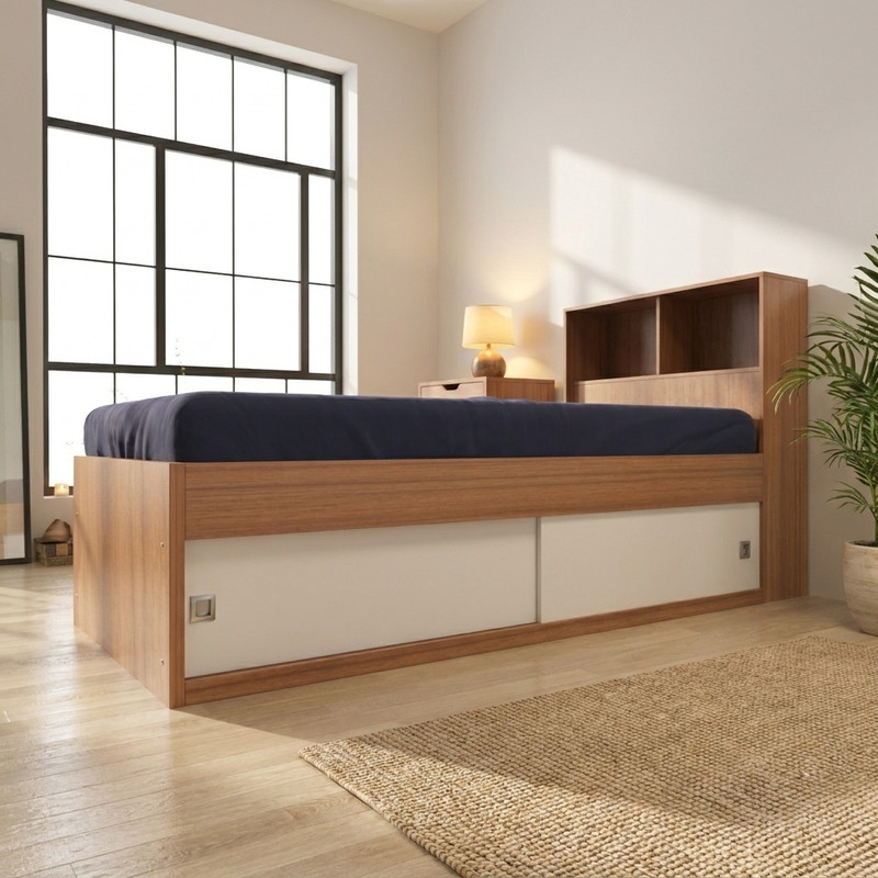 تخت خواب یک نفره کوچیل مدل KL297 سایز 90x200 سانتی متر