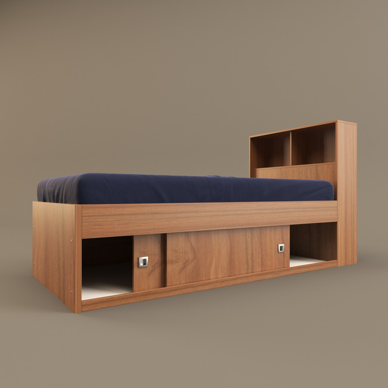 تخت خواب یک نفره کوچیل مدل KL297 سایز 90x200 سانتی متر