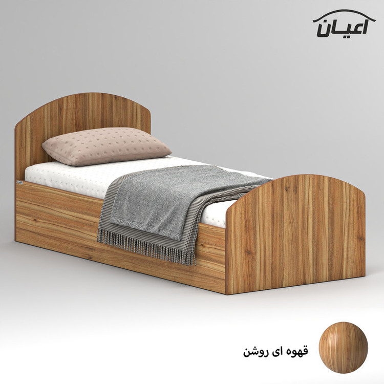 تخت خواب ملامینه یک نفره کوچیل مدل KL971 سایز 90x200 سانتی متر