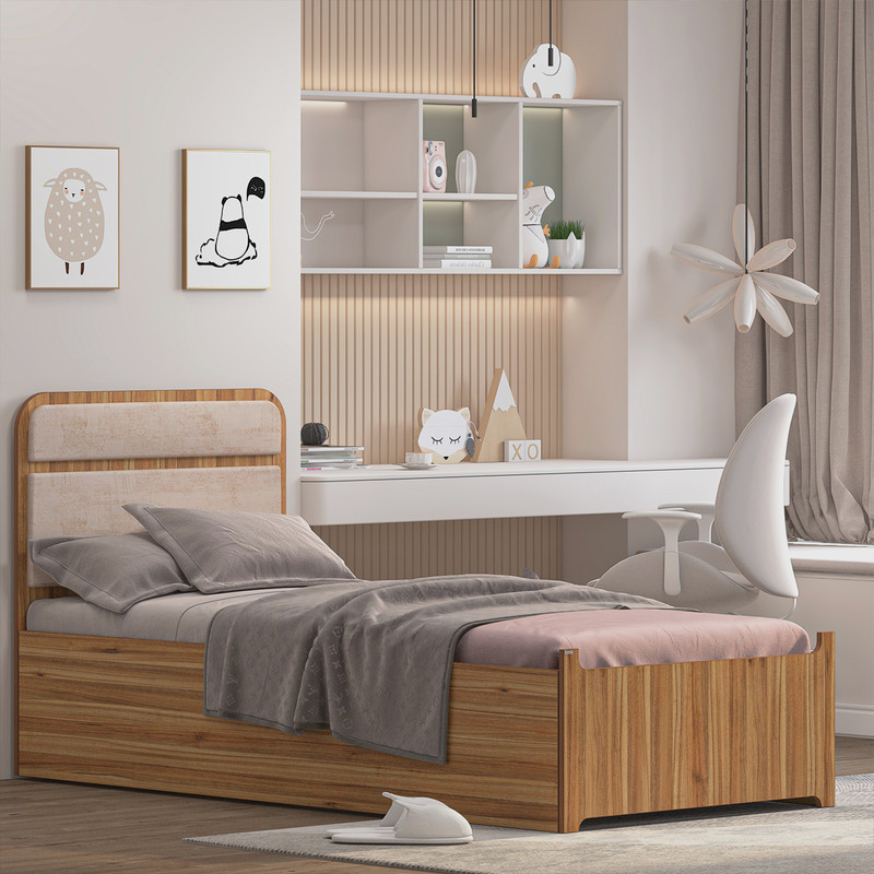تخت خواب ملامینه نوجوان کوچیل مدل KL953 سایز 80x180 سانتی متر