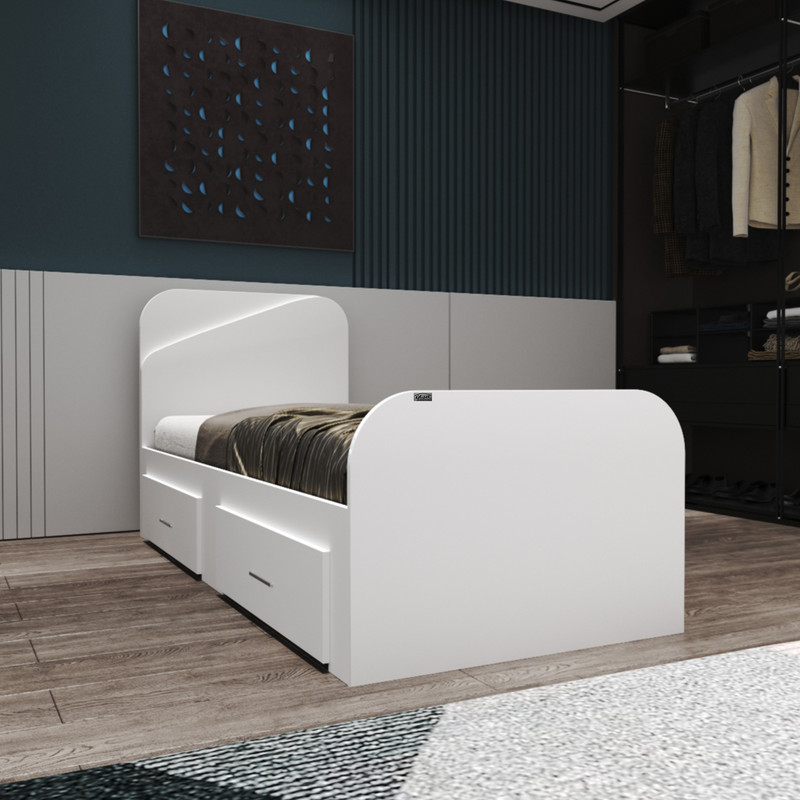 تخت خواب یکنفره کوچیل مدل KL546 سایز 90x200 سانتی متر