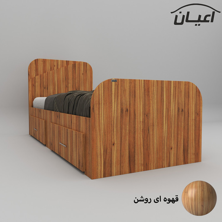 تخت خواب یکنفره کوچیل مدل KL546 سایز 90x200 سانتی متر
