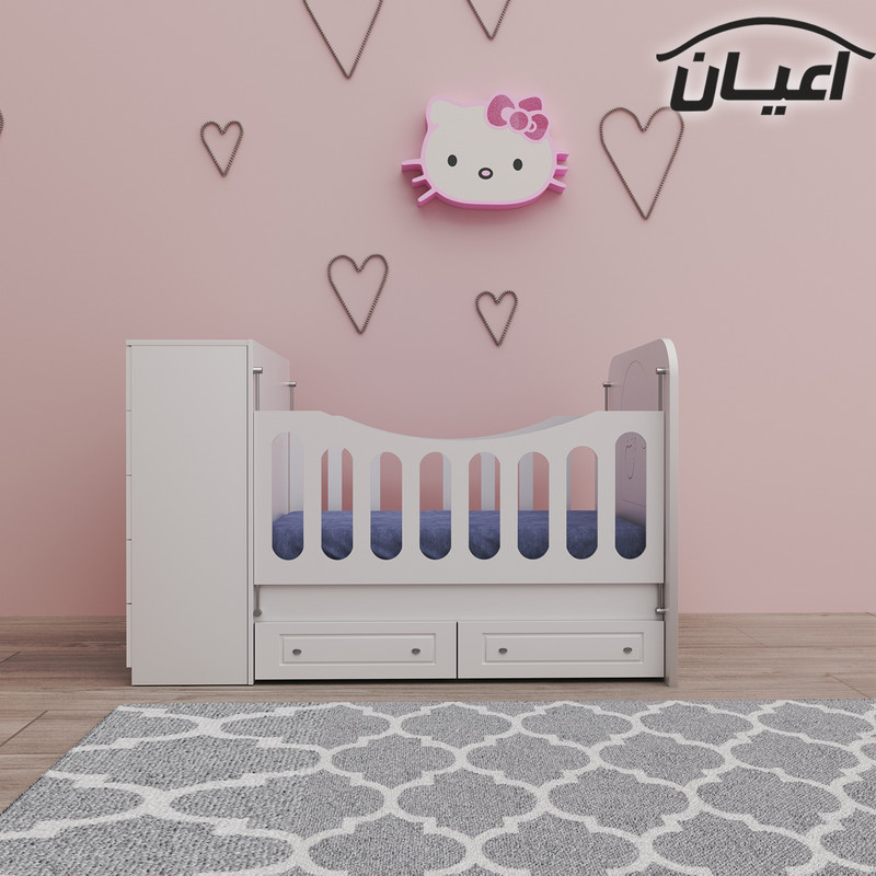تختخواب کودک کوچیل مدل KL480 طرح تدی