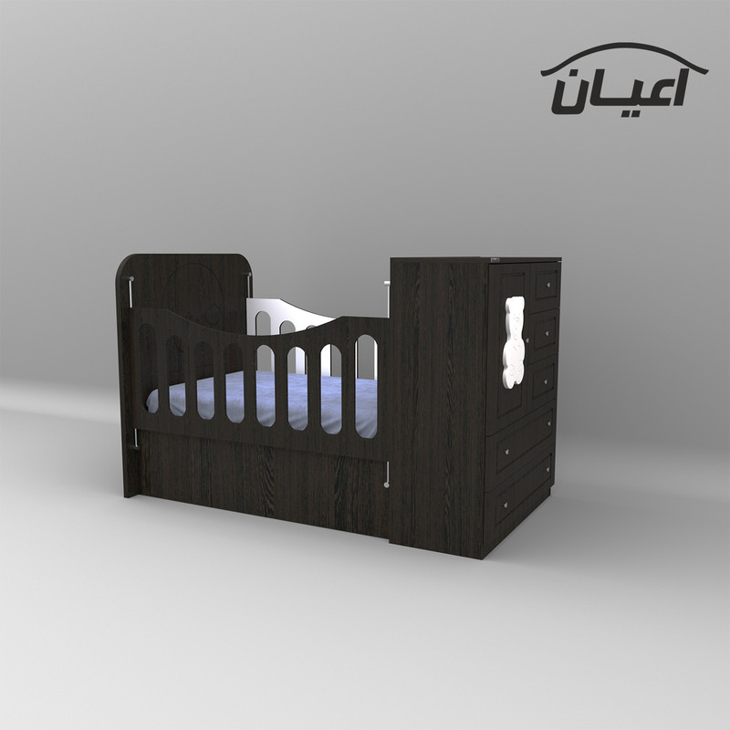 تختخواب کودک کوچیل مدل KL480 طرح تدی