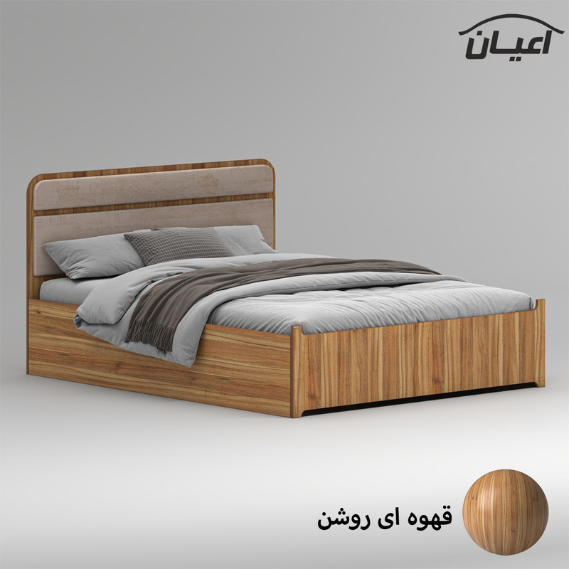 تخت خواب ملامینه دو نفره کوچیل مدل KL950 سایز 160x200 سانتی متر