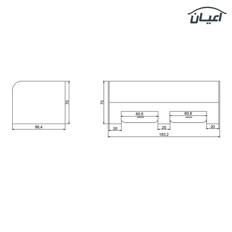 تخت خواب یکنفره کوچیل مدل KL367 سایز 80x180 سانتی متر