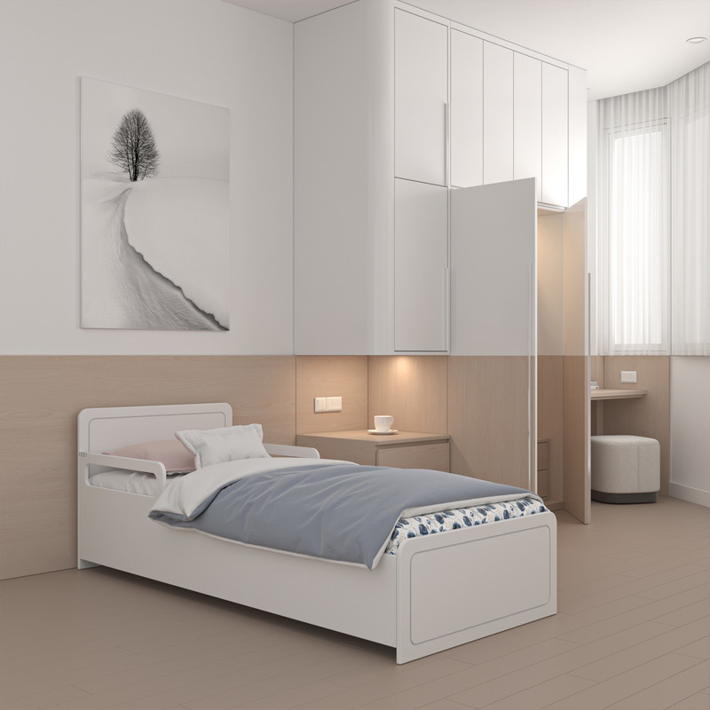 تخت خواب یک نفره کوچیل مدل KL771 سایز 80x180 سانتی متر