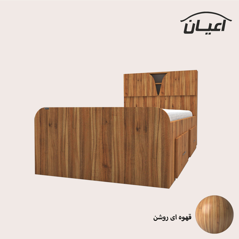 تخت خواب یکنفره کوچیل مدل KL504 سایز 90x200 سانتی متر