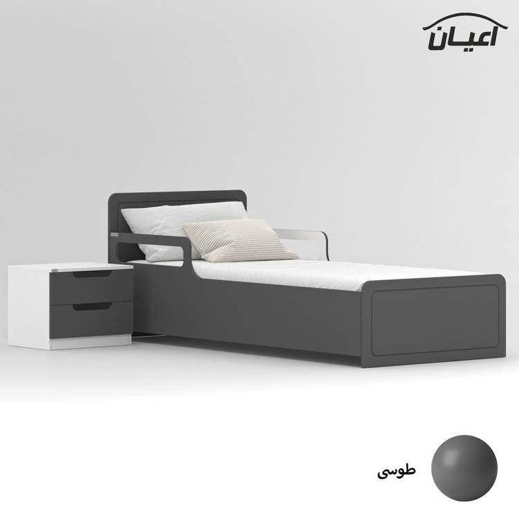 ست تخت خواب یک نفره کوچیل مدل KL775 سایز 90x200 سانتی متر مجموعه دو عددی