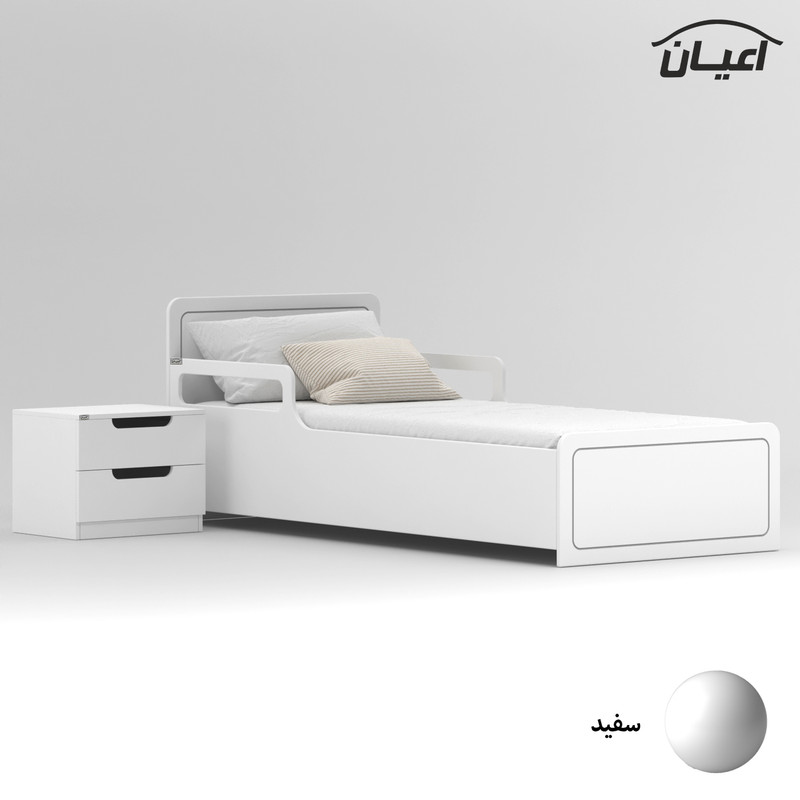 ست تخت خواب یک نفره کوچیل مدل KL775 سایز 90x200 سانتی متر مجموعه دو عددی