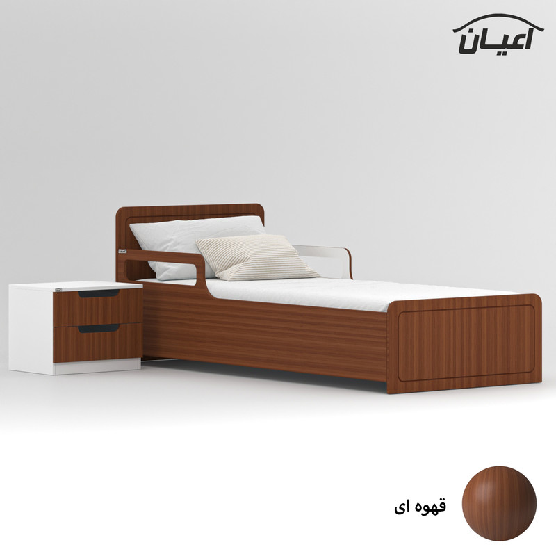 ست تخت خواب یک نفره کوچیل مدل KL775 سایز 90x200 سانتی متر مجموعه دو عددی