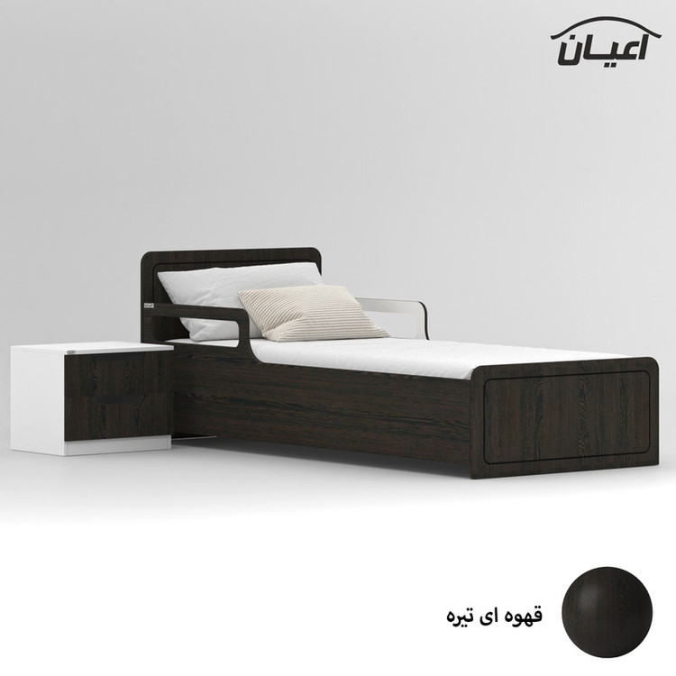 ست تخت خواب یک نفره کوچیل مدل KL775 سایز 90x200 سانتی متر مجموعه دو عددی