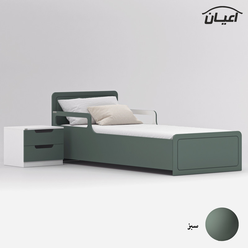 ست تخت خواب یک نفره کوچیل مدل KL775 سایز 90x200 سانتی متر مجموعه دو عددی