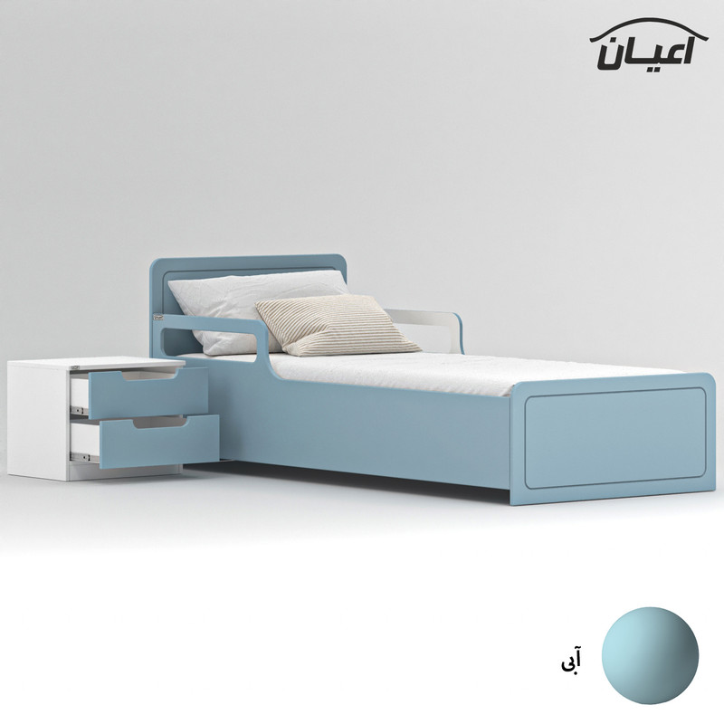 ست تخت خواب یک نفره کوچیل مدل KL775 سایز 90x200 سانتی متر مجموعه دو عددی