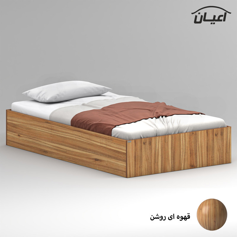 تخت خواب ملامینه یک نفره کوچیل مدل KL942 سایز 120x200 سانتی متر